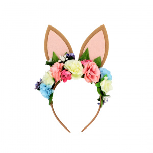 Bentiță Zooky maroniu sidefat cu floricele