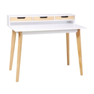 Birou modern Jumi 110x60x90/75 cm – design scandinav, funcționalitate și eleganță naturală