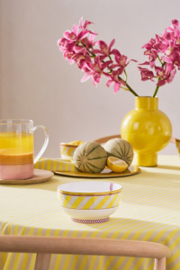 Bol din porțelan, Pip Studio, Stripes Yellow, 15.5cm, colecția Pip Chique