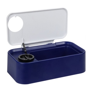 Bol pentru animale, cu temporizator 48h, Pets Collection, bleumarin cu alb