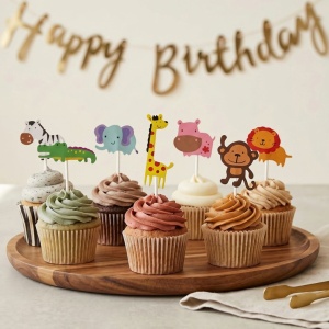 Cake Topper pentru tort model animăluțe vesele