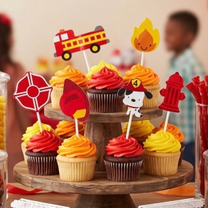 Cake Topper pentru tort model cățelușul pompier