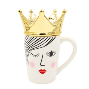 Cană cu capac King, 14x10x17,5cm, Hoff Interieur
