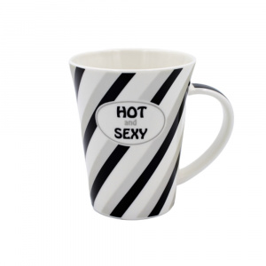 Cană din porțelan personalizată cu mesaj "HOT and SEXY"