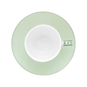 Cană espresso cu farfurioară, colecția Lily & Lotus, Light Green, 120 ml, Pip Studio