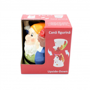 Cană figurină upside-down "Pitic de grădină"