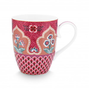 Cană porțelan, Pip Studio, 350ml, colecția Flower Festival, roz