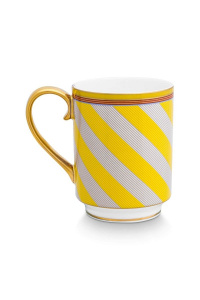 Cană porțelan, Pip Studio, Stripes Yellow, 350ml, colecția Pip Chique - Img 3