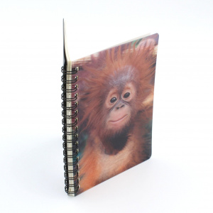 Carnețel zoo cu spirală 3D "LiveLife - Baby orangutan"