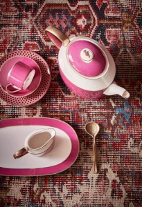 Ceainic din porțelan, Pip Studio, Gold-Pink, 1.8l, colecția Pip Chique