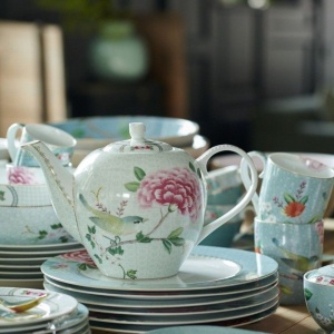 Ceainic din porțelan, Pip Studio, White, 1.6l, colecția Blushing Birds