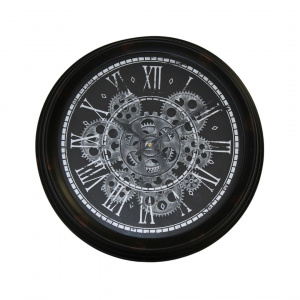 Ceas de perete negru argintiu 34cm