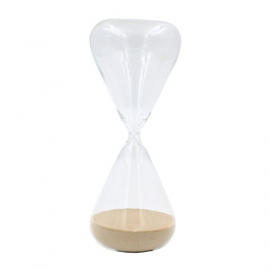 Clepsidră 20 minute cu nisip bej 20x8cm