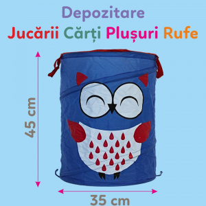 Coș depozitare multifuncțional model bufniță