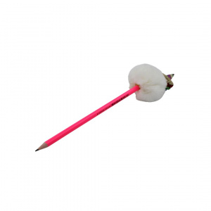 Creion figurină Unicorn alb puf alb 26cm - Img 2