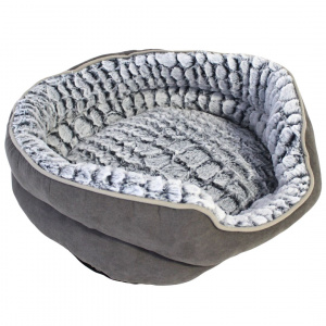 Culcuș căței culoarea gri 55x45x17 cm - Img 2