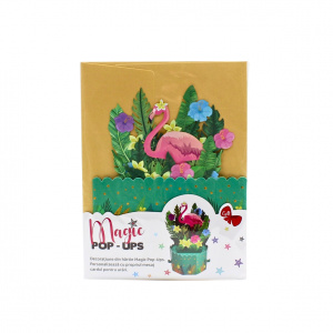 Decorațiune din hârtie Magic Pop-Ups Flamingo