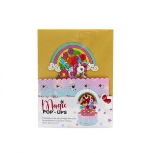 Decorațiune din hârtie Magic Pop-Ups Unicorn cu baloane - Img 3
