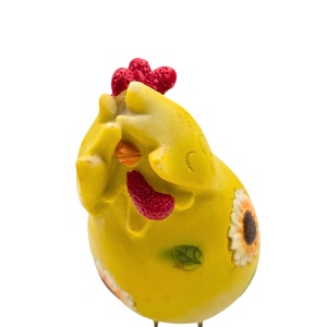 Decorațiune pentru Paște, model găină, 11.5x5x10 cm, galben