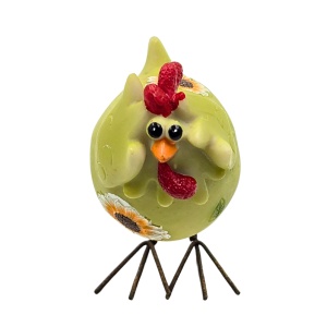 Decorațiune pentru Paște, model găină, 11.5x5x10 cm, verde