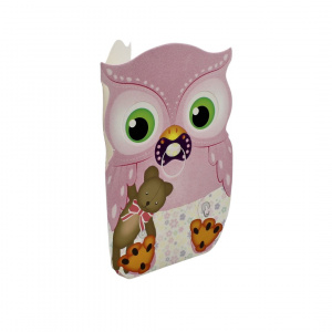 Felicitare Gold Baby Owl Girl
