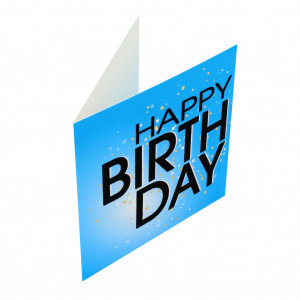 Felicitare Gold Blue B-day
