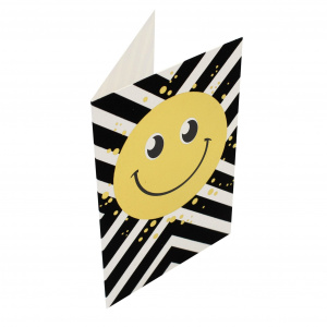 Felicitare Gold Stripe Happy Face