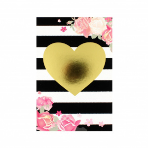 Felicitare Gold Stripe Heart - Img 2