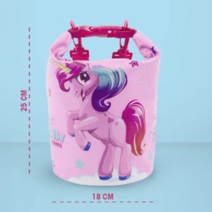 Geantă de plajă impermeabilă, pentru copii, model unicorn, 25x18 cm, Perletti, 5l