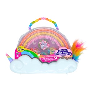 Genie Pets Twinkle Bead Kit (Unicorn) – Children's bead set, over 430 pieces (orange, yellow, pink), ages 3+