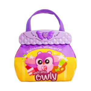 Gentuță muzicală pentru copii, Bufnița Owly, cu lumini și sunete, 25x22x5.2 cm, Genie Pets, Whimsy Workshop