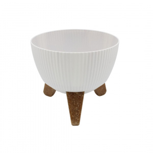 Ghiveci elegant cu trei picioare, H&S Collection, culoare alb, diametru 19 cm