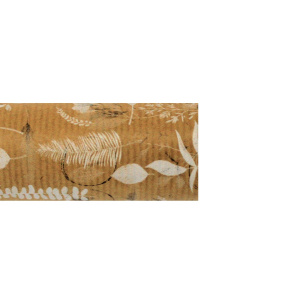 Hartie ambalat cadouri Kraft Vintage Frunze, 200x70 cm