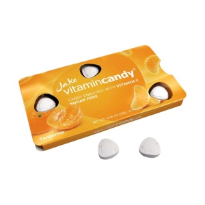 Jake Vitamin Candy – bomboane fără zahăr cu Vitamina C, mandarină, cutie cu 12 blistere
