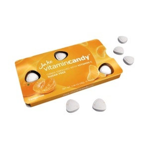 Jake Vitamin Candy – bomboane fără zahăr cu Vitamina C, mandarină, cutie cu 12 blistere