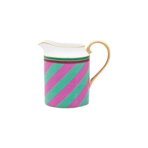 Latieră din porțelan, Pip Studio, Stripes Pink-Green, 260ml, colecția Pip Chique