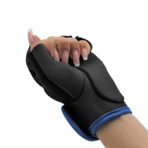 Mănuși ciclism XQ Max, fără degete, culoarea albastru, închidere cu velcro, mărime L/XL