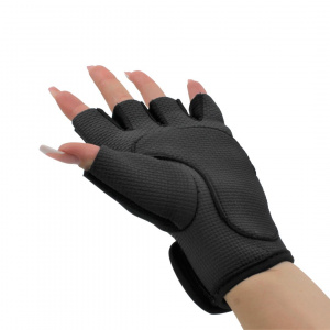 Mănuși ciclism XQ Max, fără degete, culoarea negru, închidere cu velcro, mărime L/XL