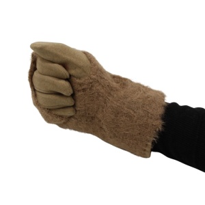 Mănuși damă, Antonio, cu funcție touch și manșetă detașabilă, culoare maro, one size