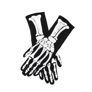 Mănuși de Halloween, Amscan, model Skeleton 3d gloves, one size, 33 cm