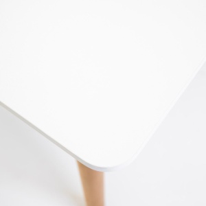 Masă dreptunghiulară albă modernă JUMI, 120x80x72 cm, pentru dining sau birou