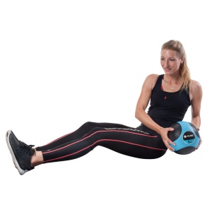 Minge medicinală 3 kg Pure 2 Improve – Albastru/Negru, din cauciuc, pentru antrenamente funcționale