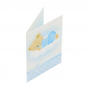 Mini felicitare Blue Bear