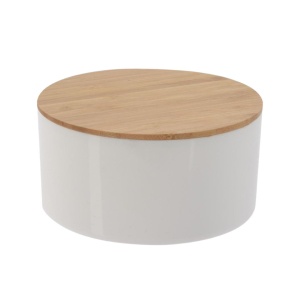 Oglindă de machiaj cu organizator cosmetic rotund, 13x13x7 cm, Eleganza