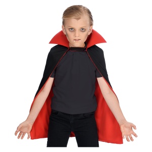 Pelerină reversibilă, Halloween, cu guler, pentru copii, culoarea negru-roșu, one size
