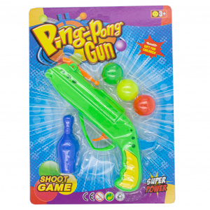 Pistol cu bile jucarie Ping-Pong verde