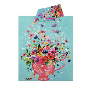 Punga hartie M TEA POT FLORAL