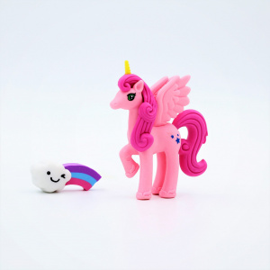 Radieră puzzle colecționabilă seria Unicorn roz
