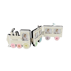 Ramă Foto Copii AZAY Tip Tren, 5x5 cm, Ramă Foto Multiplu Bebe, Decor Cameră Copil, Cadou Nou-Născut, Cutie Cadou Inclusă