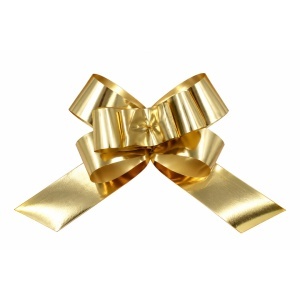 Set 10 funde aurii, decorative, autoformabile pentru cadouri, metalizate, 50 x 3 cm, Brizzolari